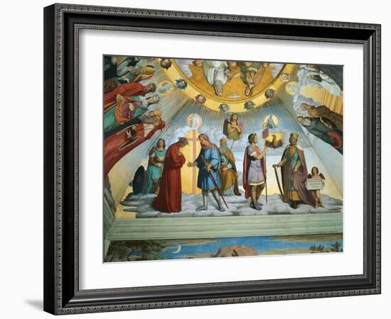 Scene from 'The Heavens of the Blessed and the Empyrean', Dante Room-Philipp Veit-Framed Giclee Print