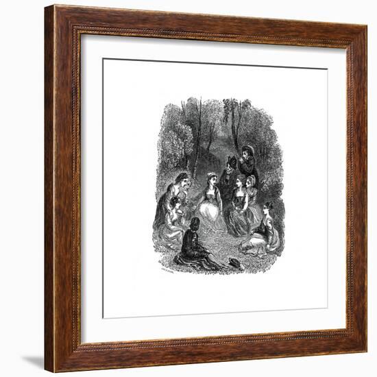 Scene from the Introduction to the Decameron-Thomas Stothard-Framed Giclee Print