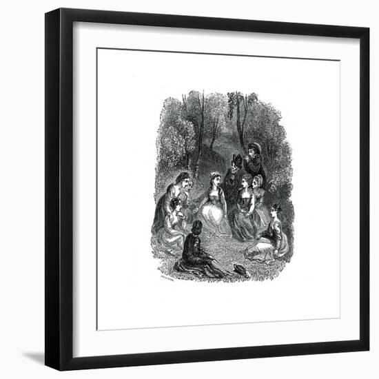 Scene from the Introduction to the Decameron-Thomas Stothard-Framed Giclee Print