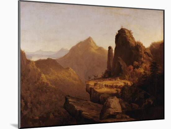 Scene from "The Last of the Mohicans" (Cora Kneeling at the Feet of Tamenund)-Thomas Cole-Mounted Giclee Print