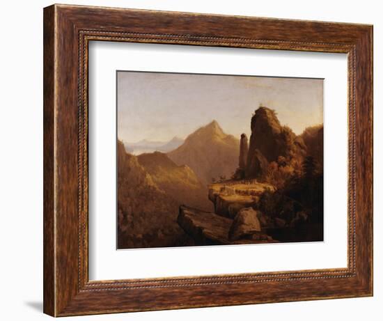 Scene from "The Last of the Mohicans" (Cora Kneeling at the Feet of Tamenund)-Thomas Cole-Framed Giclee Print