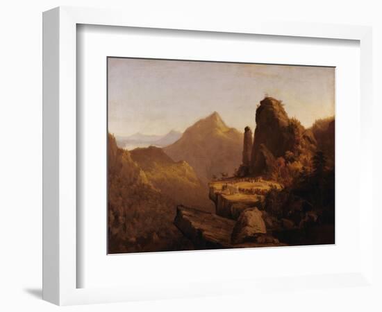 Scene from "The Last of the Mohicans" (Cora Kneeling at the Feet of Tamenund)-Thomas Cole-Framed Premium Giclee Print