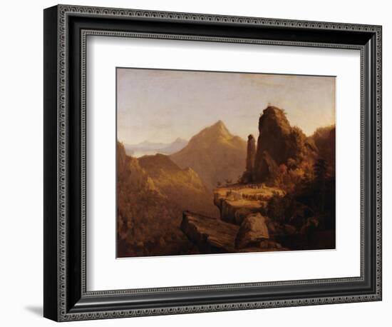 Scene from "The Last of the Mohicans" (Cora Kneeling at the Feet of Tamenund)-Thomas Cole-Framed Premium Giclee Print