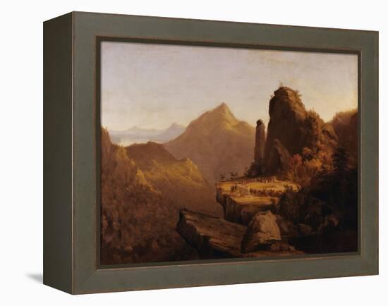 Scene from "The Last of the Mohicans" (Cora Kneeling at the Feet of Tamenund)-Thomas Cole-Framed Premier Image Canvas