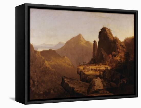 Scene from "The Last of the Mohicans" (Cora Kneeling at the Feet of Tamenund)-Thomas Cole-Framed Premier Image Canvas