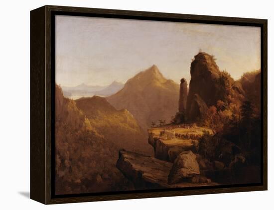 Scene from "The Last of the Mohicans" (Cora Kneeling at the Feet of Tamenund)-Thomas Cole-Framed Premier Image Canvas