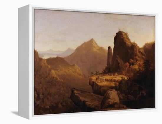 Scene from "The Last of the Mohicans" (Cora Kneeling at the Feet of Tamenund)-Thomas Cole-Framed Premier Image Canvas