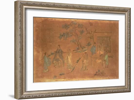 Scene from the Life of Confucius (circa 551-479 BC) and His Disciples, Qing Dynasty (1644-1912)-Chinese School-Framed Giclee Print