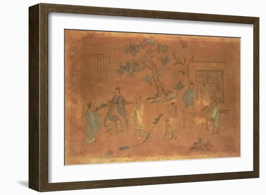 Scene from the Life of Confucius (circa 551-479 BC) and His Disciples, Qing Dynasty (1644-1912)-Chinese School-Framed Giclee Print