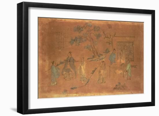 Scene from the Life of Confucius (circa 551-479 BC) and His Disciples, Qing Dynasty (1644-1912)-Chinese School-Framed Giclee Print