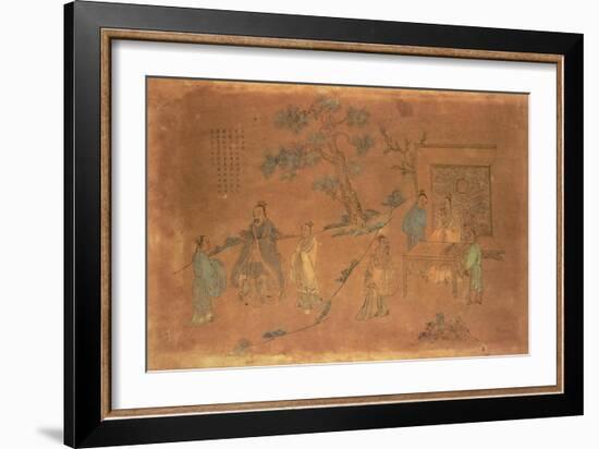 Scene from the Life of Confucius (circa 551-479 BC) and His Disciples, Qing Dynasty (1644-1912)-Chinese School-Framed Giclee Print