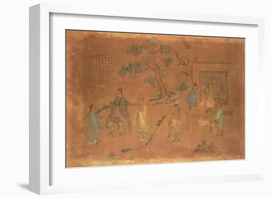 Scene from the Life of Confucius (circa 551-479 BC) and His Disciples, Qing Dynasty (1644-1912)-Chinese School-Framed Giclee Print