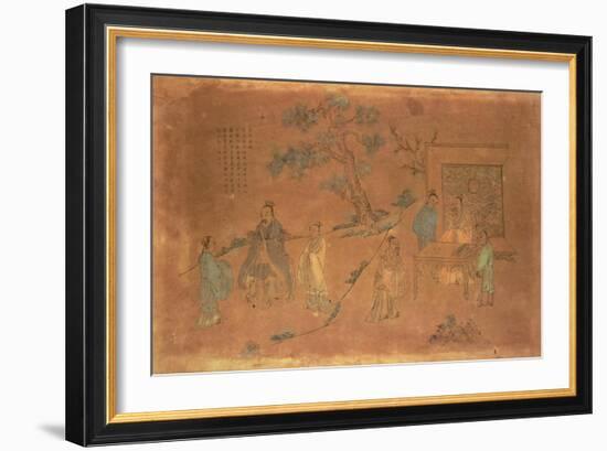 Scene from the Life of Confucius (circa 551-479 BC) and His Disciples, Qing Dynasty (1644-1912)-Chinese School-Framed Giclee Print