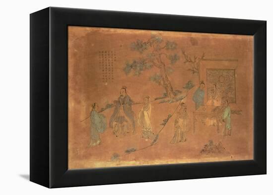 Scene from the Life of Confucius (circa 551-479 BC) and His Disciples, Qing Dynasty (1644-1912)-Chinese School-Framed Premier Image Canvas