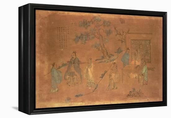 Scene from the Life of Confucius (circa 551-479 BC) and His Disciples, Qing Dynasty (1644-1912)-Chinese School-Framed Premier Image Canvas