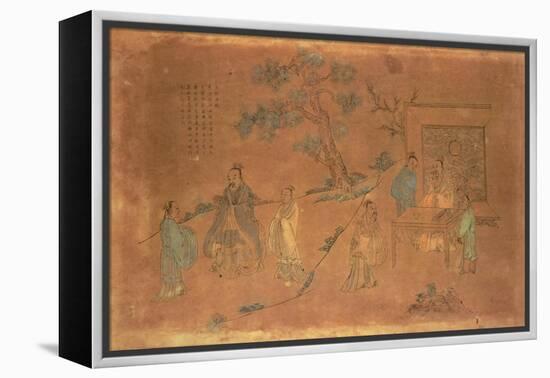 Scene from the Life of Confucius (circa 551-479 BC) and His Disciples, Qing Dynasty (1644-1912)-Chinese School-Framed Premier Image Canvas