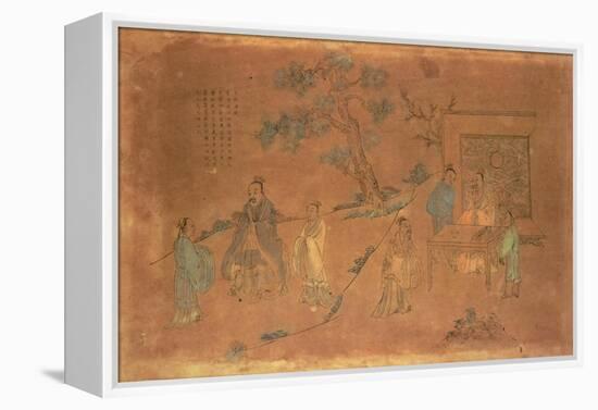 Scene from the Life of Confucius (circa 551-479 BC) and His Disciples, Qing Dynasty (1644-1912)-Chinese School-Framed Premier Image Canvas