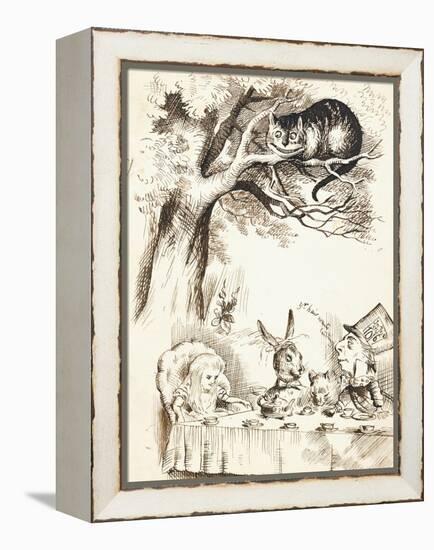 Scene from the Mad Hatter's Tea Party, C.1865-John Tenniel-Framed Premier Image Canvas