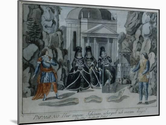 Scene from 'The Magic Flute' by Wolfgang Amadeus Mozart-German School-Mounted Giclee Print