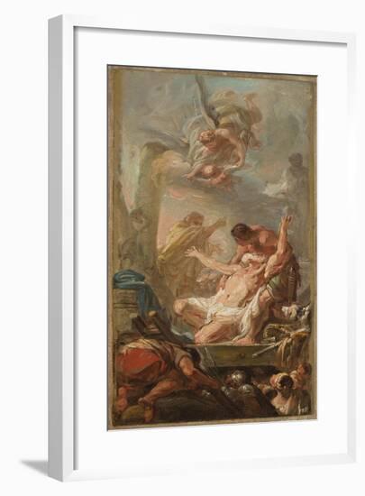 Scene from the Martyrdom of St. Andrew, 1758-Jean Baptiste Deshays De Colleville-Framed Giclee Print