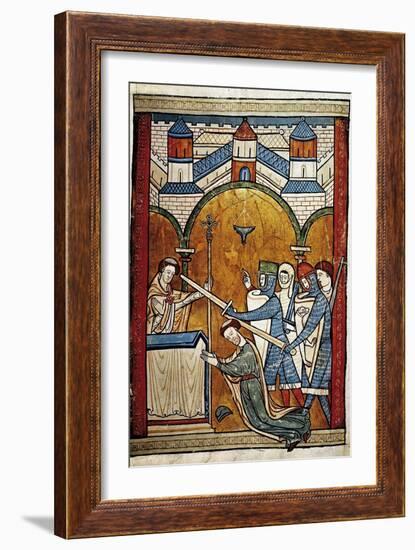 Scene from the Murder of Saint Thomas Becket-John of Salisbury-Framed Art Print