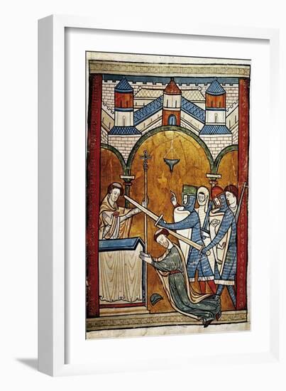 Scene from the Murder of Saint Thomas Becket-John of Salisbury-Framed Art Print