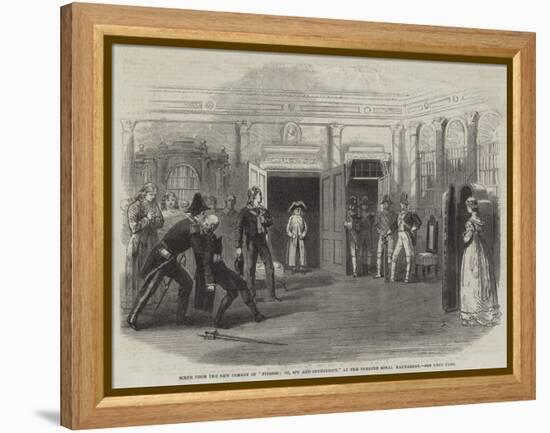 Scene from the New Comedy of Finesse; Or, Spy and Counterspy, at the Theatre Royal Haymarket-null-Framed Premier Image Canvas