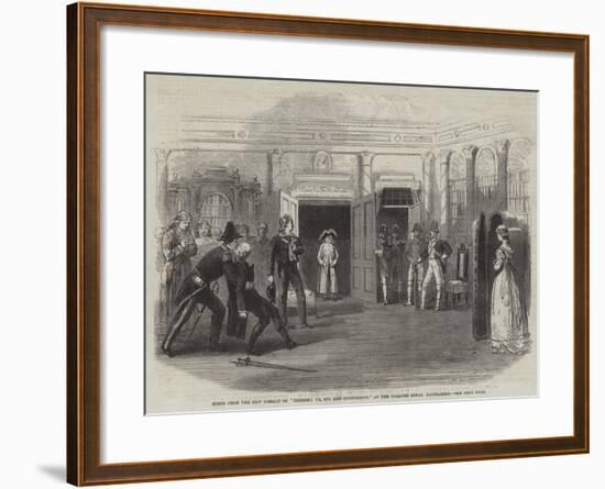 Scene from the New Comedy of Finesse; Or, Spy and Counterspy, at the Theatre Royal Haymarket-null-Framed Giclee Print