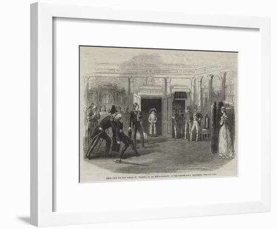Scene from the New Comedy of Finesse; Or, Spy and Counterspy, at the Theatre Royal Haymarket-null-Framed Giclee Print