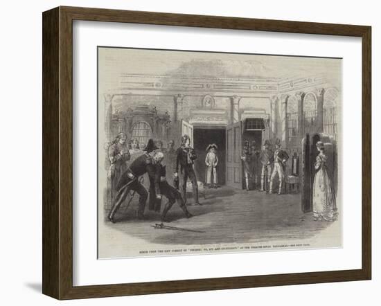 Scene from the New Comedy of Finesse; Or, Spy and Counterspy, at the Theatre Royal Haymarket-null-Framed Giclee Print