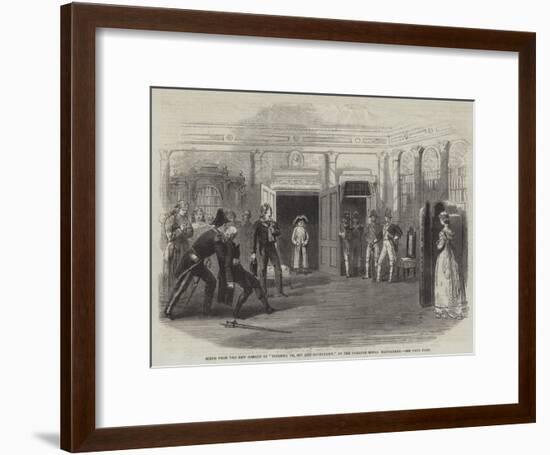 Scene from the New Comedy of Finesse; Or, Spy and Counterspy, at the Theatre Royal Haymarket-null-Framed Giclee Print