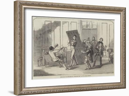 Scene from the New Farce of The Slow Man, at the Adelphi Theatre-null-Framed Giclee Print