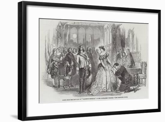 Scene from the New Play of Colombe's Birthday, at the Haymarket Theatre-null-Framed Giclee Print