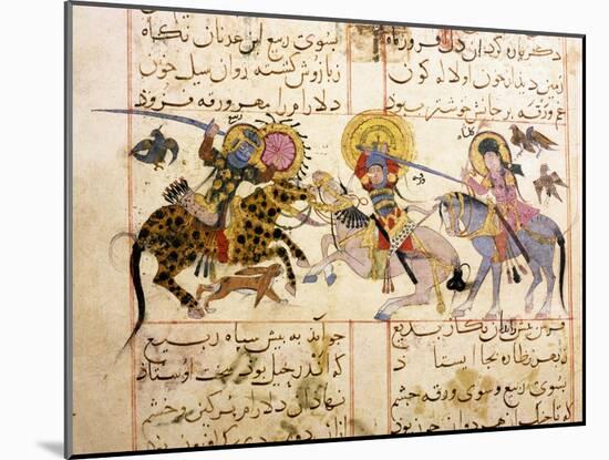 Scene from the only known illustrated manuscript of the poem, the Romance of Varqa and Gulshah-Werner Forman-Mounted Giclee Print