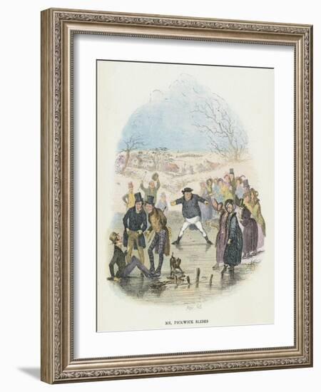 Scene from the Pickwick Papers by Charles Dickens, 1836-Hablot Knight Browne-Framed Giclee Print