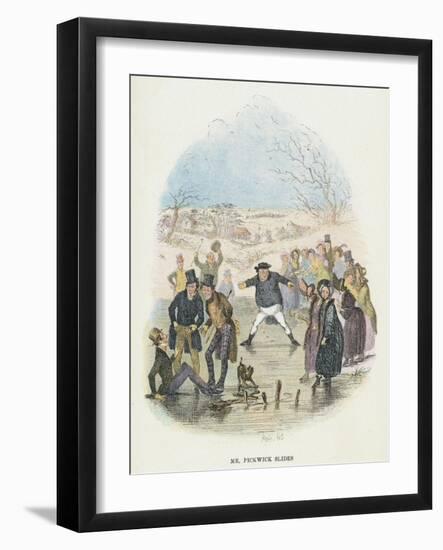 Scene from the Pickwick Papers by Charles Dickens, 1836-Hablot Knight Browne-Framed Giclee Print
