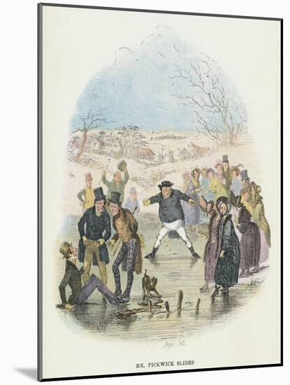 Scene from the Pickwick Papers by Charles Dickens, 1836-Hablot Knight Browne-Mounted Giclee Print