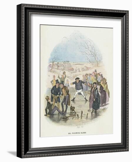 Scene from the Pickwick Papers by Charles Dickens, 1836-Hablot Knight Browne-Framed Giclee Print