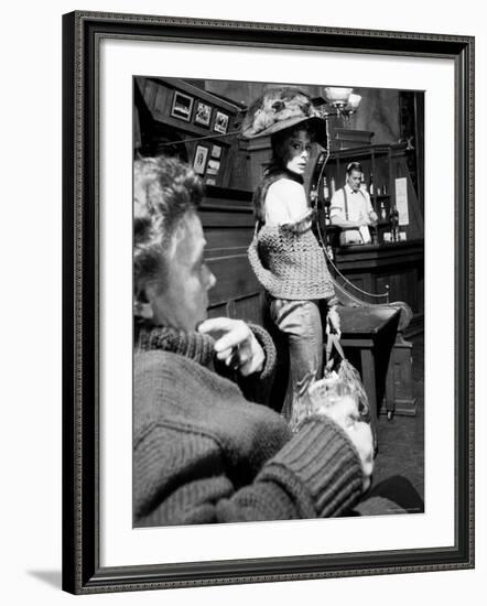 Scene from the Play Anna Christie Starring Gwen Verdon-Gjon Mili-Framed Premium Photographic Print