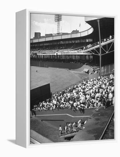 Scene from the Polo Grounds, During the Giant Vs. Dodgers Game-Yale Joel-Framed Premier Image Canvas
