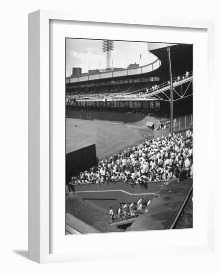 Scene from the Polo Grounds, During the Giant Vs. Dodgers Game-Yale Joel-Framed Photographic Print
