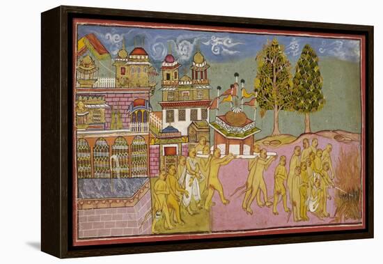 Scene From the Ramayana-null-Framed Premier Image Canvas