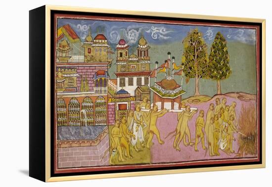 Scene From the Ramayana-null-Framed Premier Image Canvas