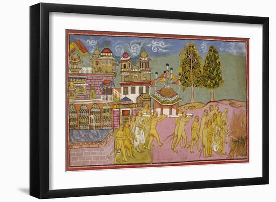 Scene From the Ramayana-null-Framed Giclee Print