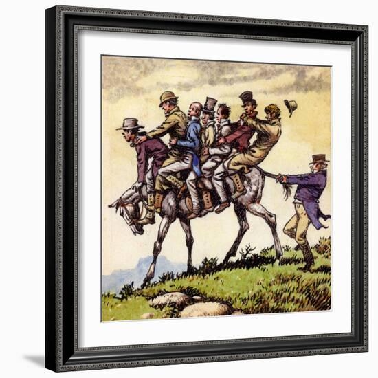 Scene from the Song Uncle Tom Cobbleigh-Pat Nicolle-Framed Giclee Print