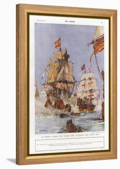 Scene from the Spanish Armada, 1588-Charles Edward Dixon-Framed Premier Image Canvas