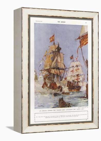 Scene from the Spanish Armada, 1588-Charles Edward Dixon-Framed Premier Image Canvas