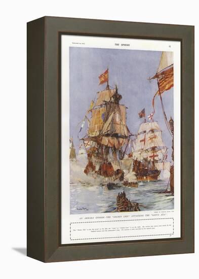 Scene from the Spanish Armada, 1588-Charles Edward Dixon-Framed Premier Image Canvas