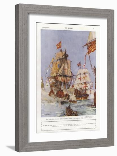 Scene from the Spanish Armada, 1588-Charles Edward Dixon-Framed Giclee Print