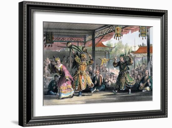 'Scene from the Spectacle of 'The Sun and Moon'', China, 1843-Thomas Allom-Framed Giclee Print